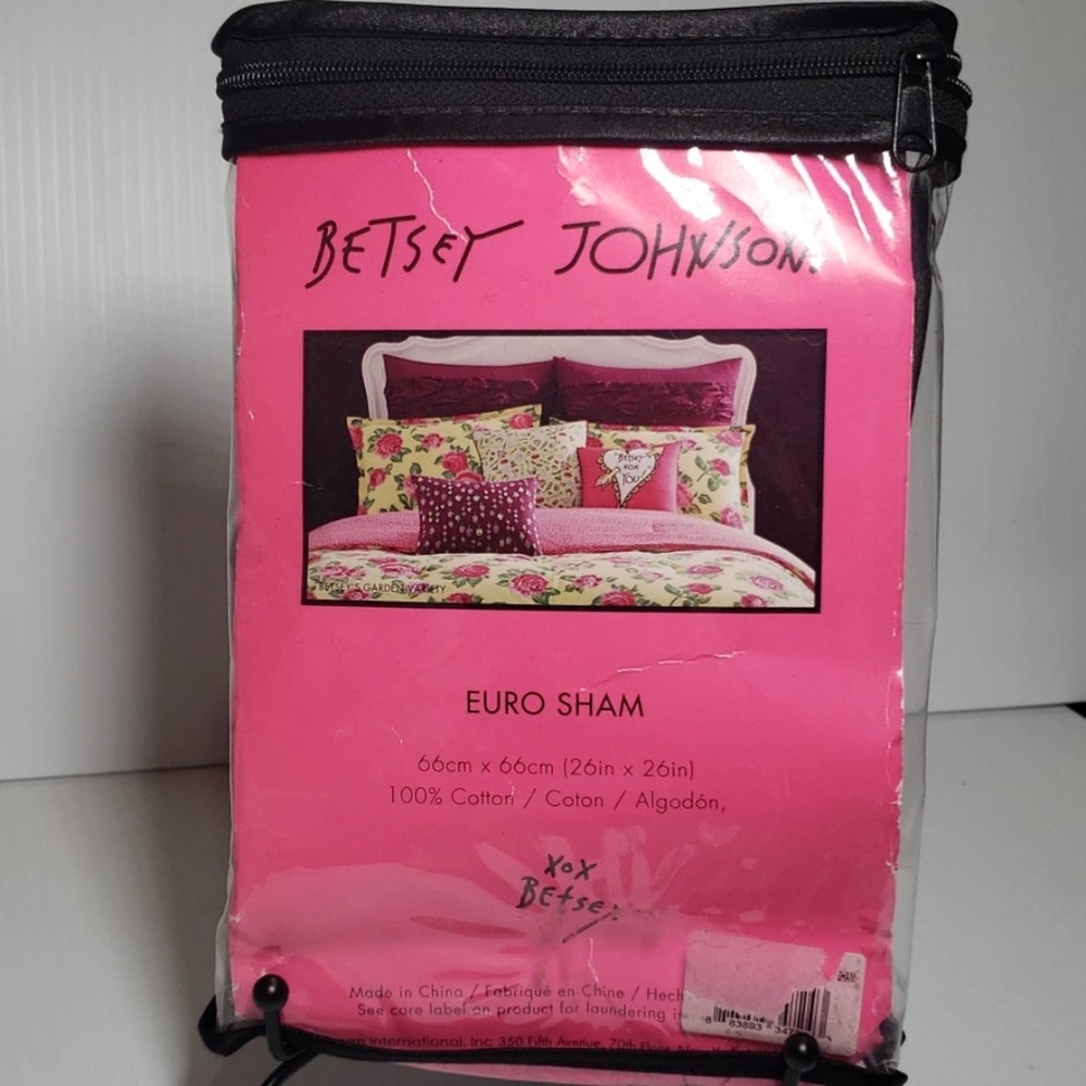 Betsey Johnson "Garden Variety" Rose Euro Sham